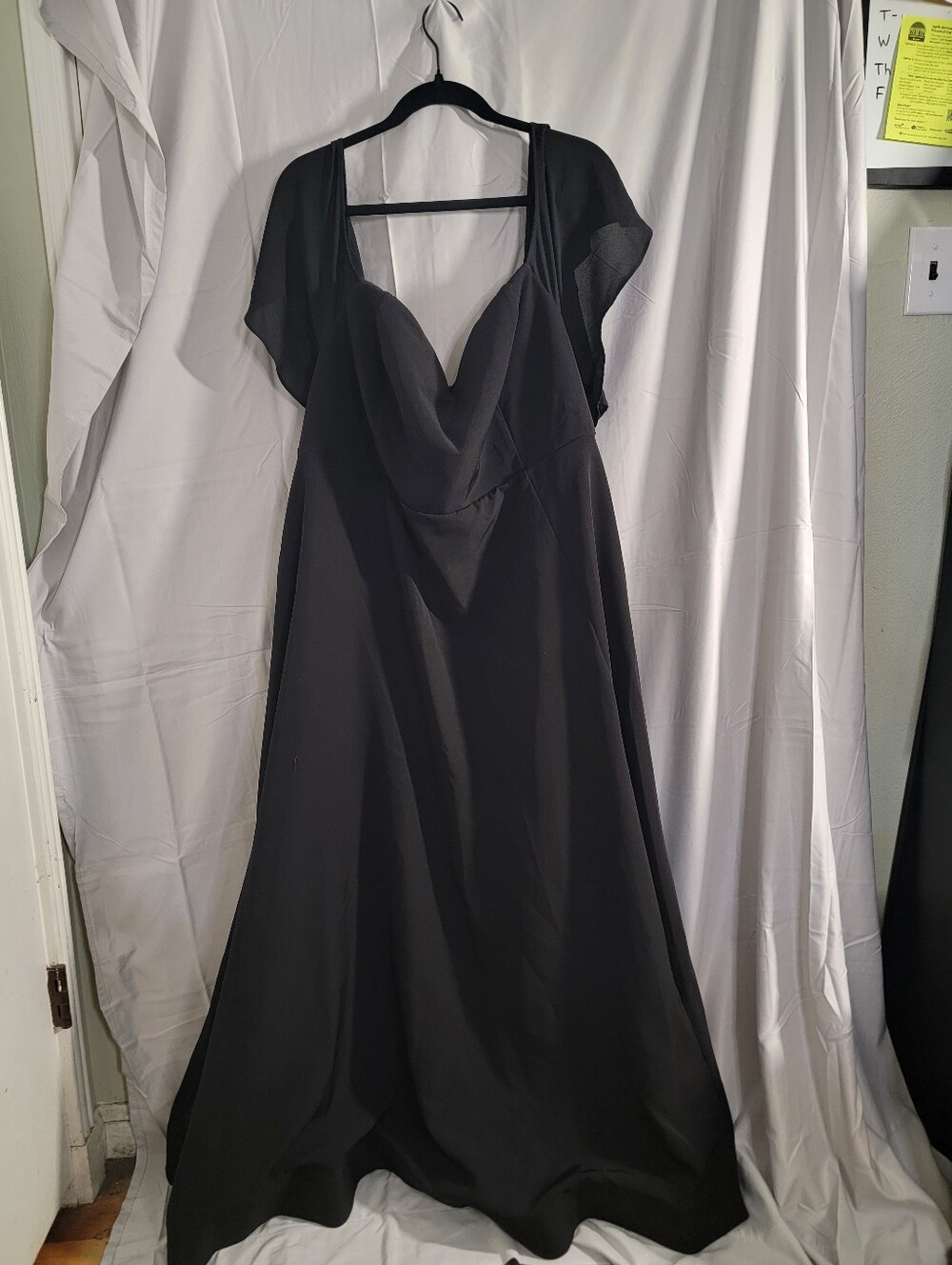 Torrid Black Flutter Sleeve Maxi Dress Size 28 - Picture 2 of 5